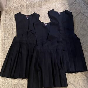 French Toast Dark Blue Pleated Uniform Jumpers (3)